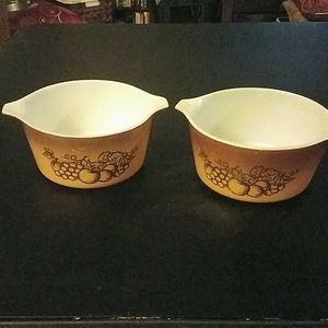 Vintage pyrex 1 qt bakeware dishes